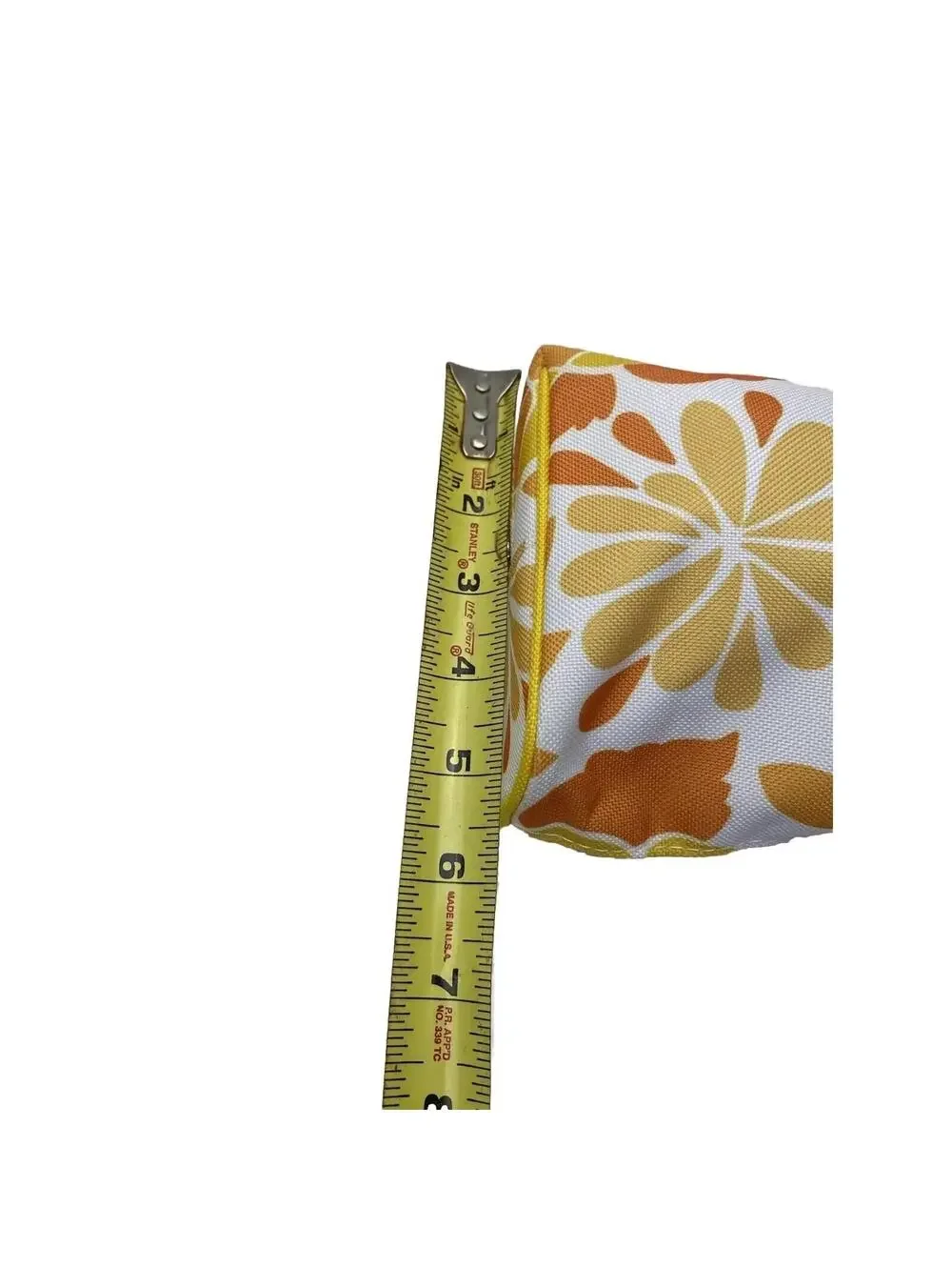 Clinique Makeup Bag Orange Yellow Floral Cosmetic Pouch Brand New